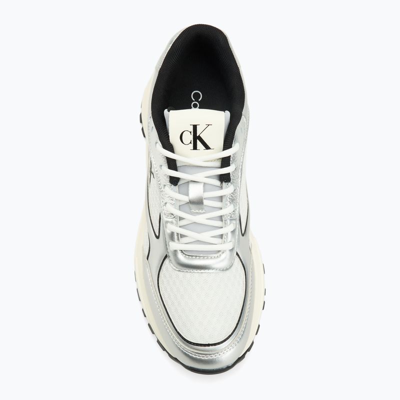 Încălțăminte pentru femei Calvin Klein YW0YW02063 Hike Runner Lace Up Mesh Mix silver/black/bright white 5