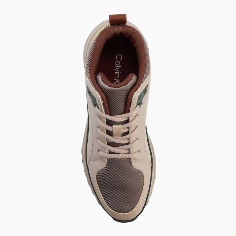 Încălțăminte pentru bărbați Calvin Klein YM0YM01418 Hike Runner Mid Laceup Tech Mix desert taupe/smog/sorrel/thyme 5