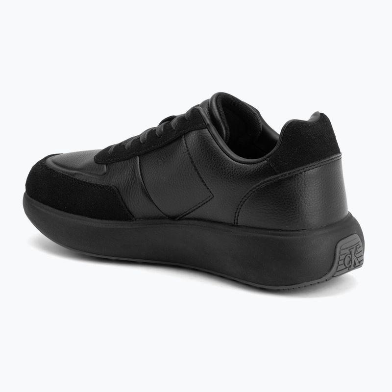 Încălțăminte pentru bărbați Calvin Klein HM0HM02033 City Runner Laceup Tape Leather triple black 3
