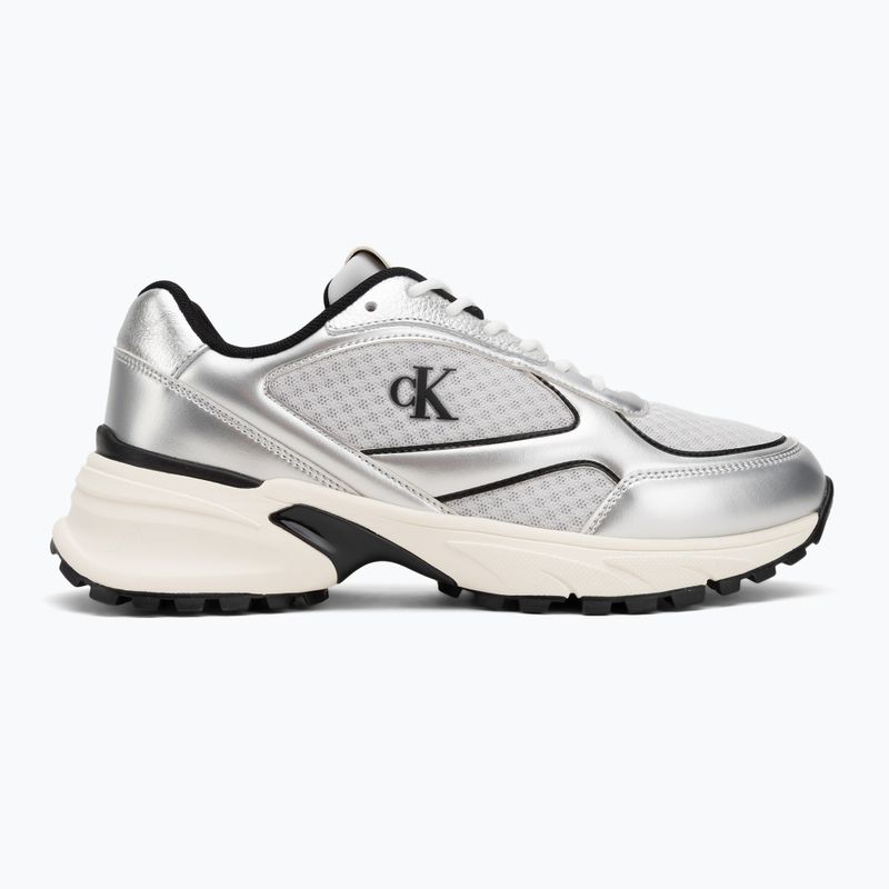 Încălțăminte pentru bărbați Calvin Klein YM0YM01402 Hike Runner Laceup Mesh Mix silver/black/marshmallow 2