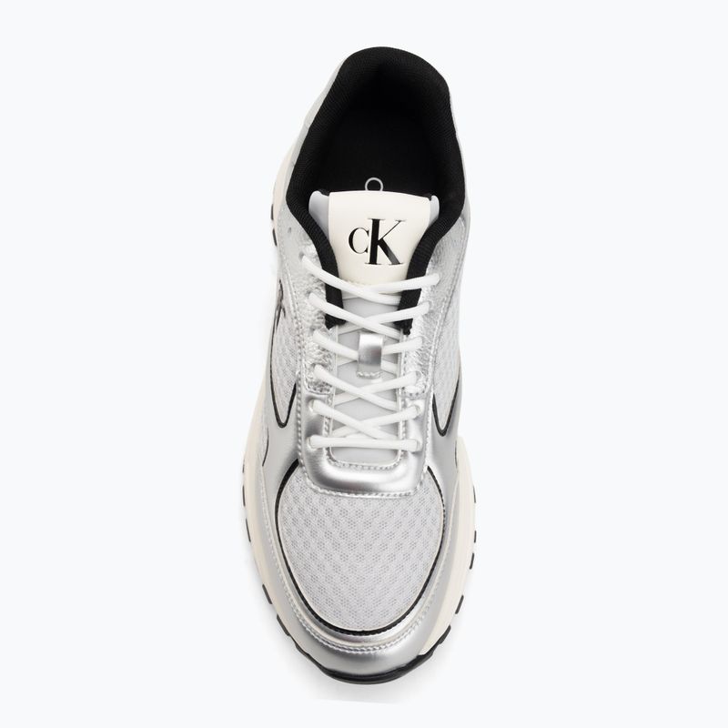 Încălțăminte pentru bărbați Calvin Klein YM0YM01402 Hike Runner Laceup Mesh Mix silver/black/marshmallow 5