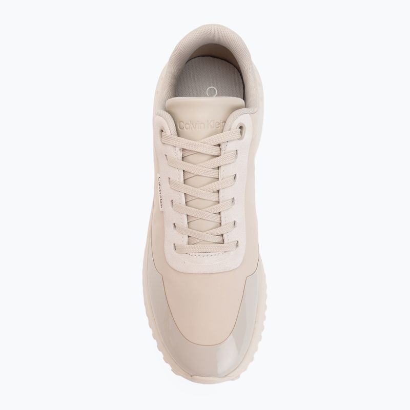 Încălțăminte pentru femei Calvin Klein YW0YW02016 Eva Runner Lace Up Mat Mix 0GN stony beige/turtle dove/silver 5