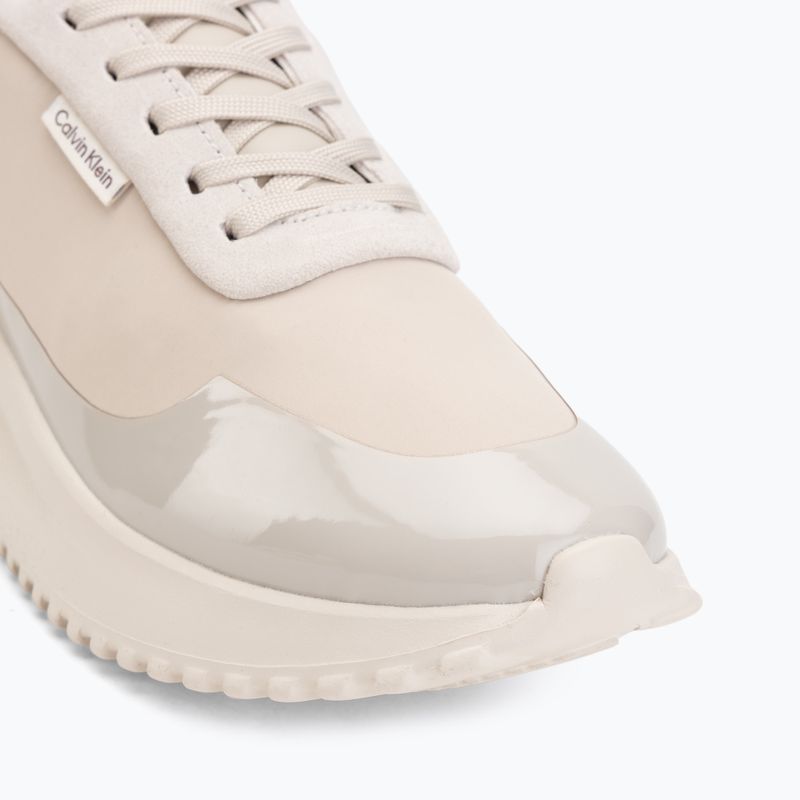 Încălțăminte pentru femei Calvin Klein YW0YW02016 Eva Runner Lace Up Mat Mix 0GN stony beige/turtle dove/silver 7
