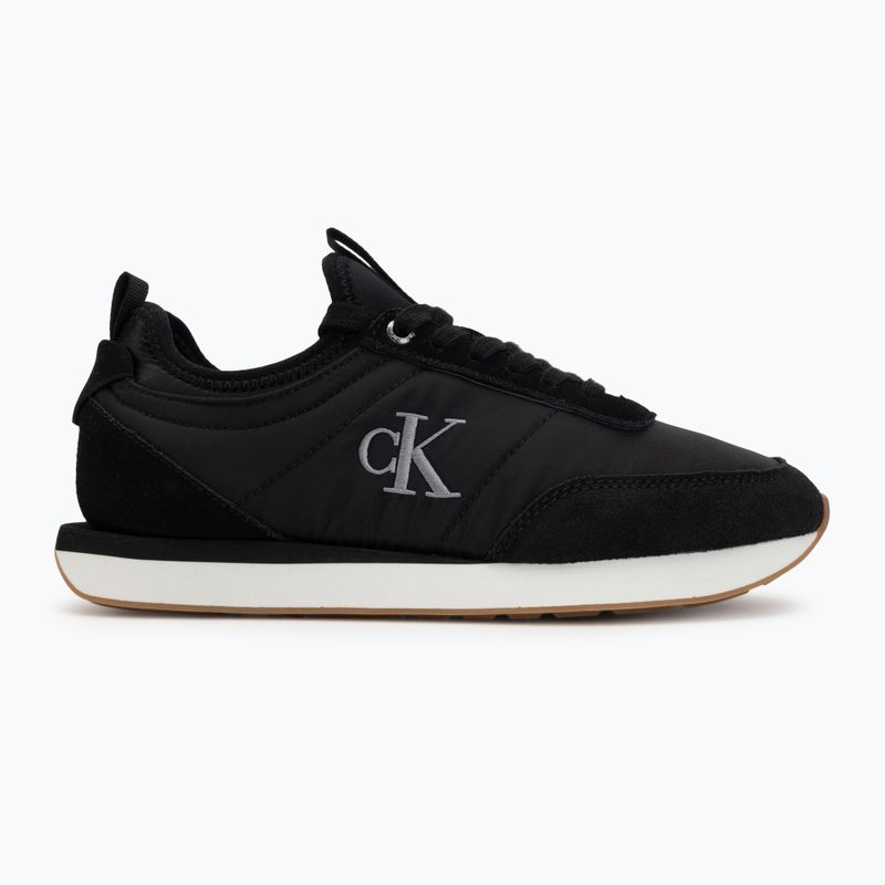 Încălțăminte pentru femei Calvin Klein YW0YW02060 Retro Runner Sock Laceup Mix Mat black/gyn metal/gum 2