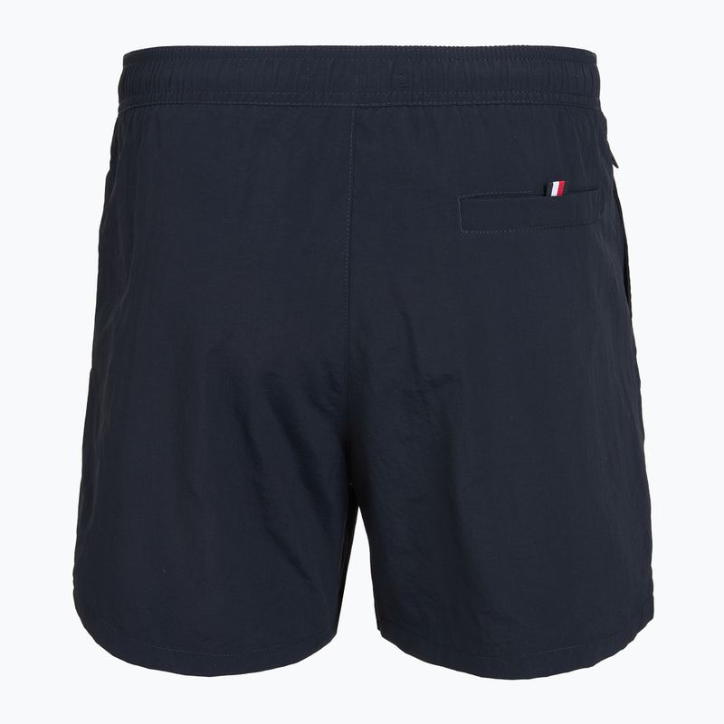 Pantaloni scurți de baie pentru bărbați Tommy Hilfiger Medium Drawstring Zip Pocket desert sky 2