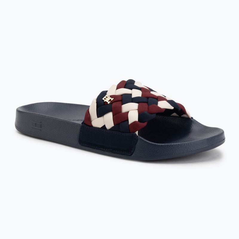 Papuci pentru femei Tommy Hilfiger Braided Pool rwb