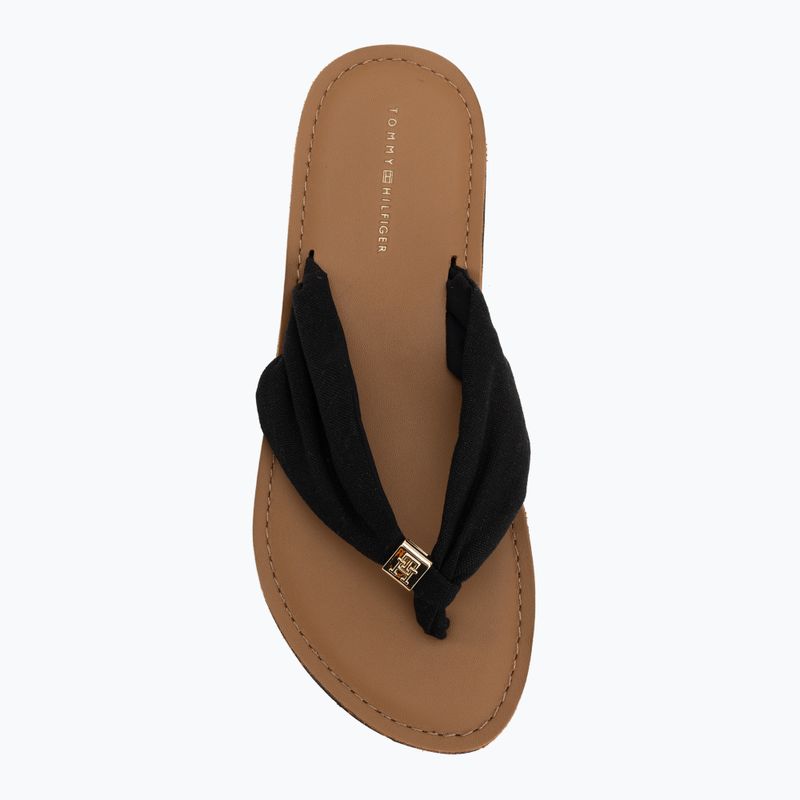 Șlapi pentru femei Tommy Hilfiger Footbed Summer Sandal Leather black 5
