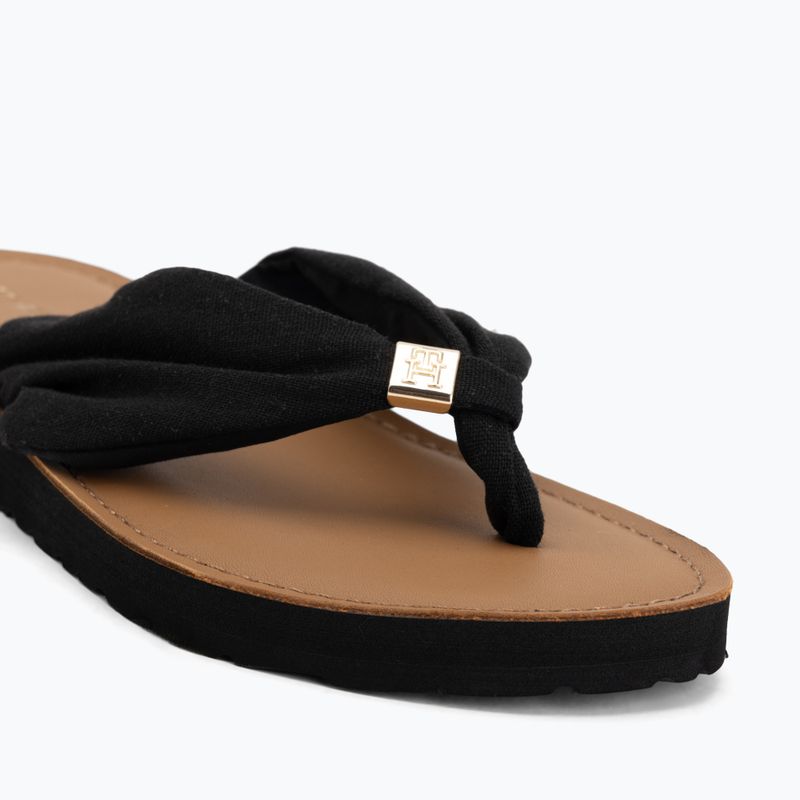 Șlapi pentru femei Tommy Hilfiger Footbed Summer Sandal Leather black 7