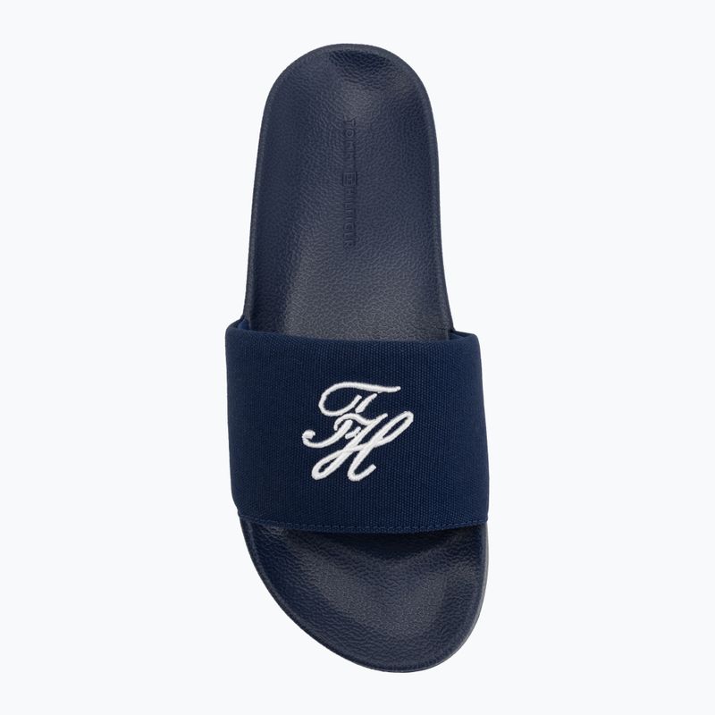 Papuci pentru femei Tommy Hilfiger Script Pool preppy navy 5