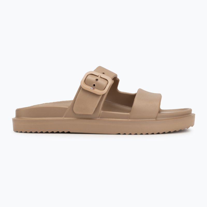 Papuci pentru femei Tommy Hilfiger Double Strap Sandal Pearl safari canvas pearlized 2