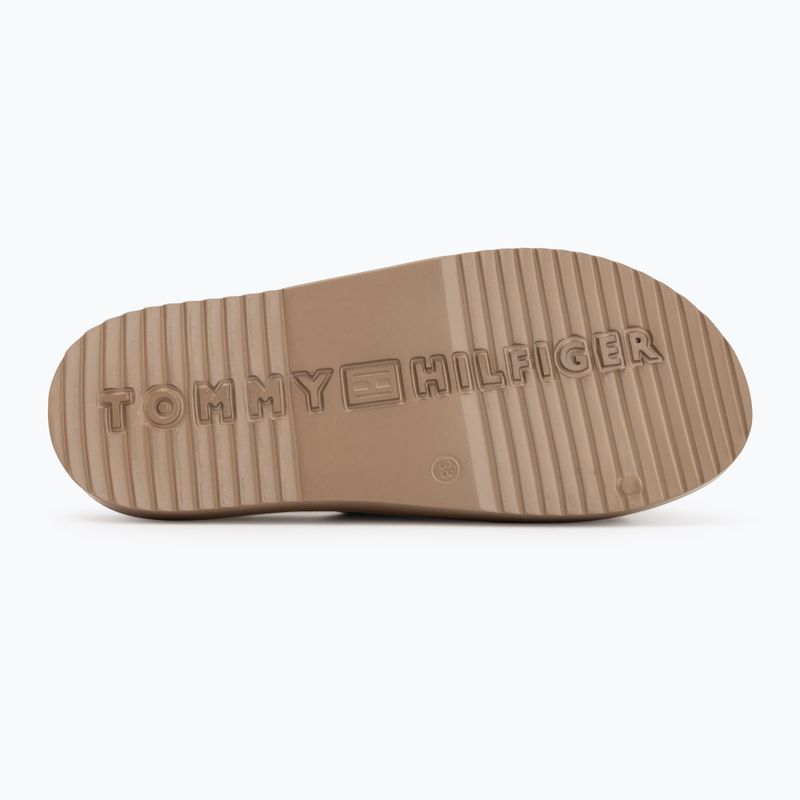 Papuci pentru femei Tommy Hilfiger Double Strap Sandal Pearl safari canvas pearlized 4