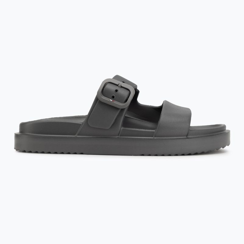 Papuci pentru femei Tommy Hilfiger Double Strap Sandal Pearl dark grey pearlized 2