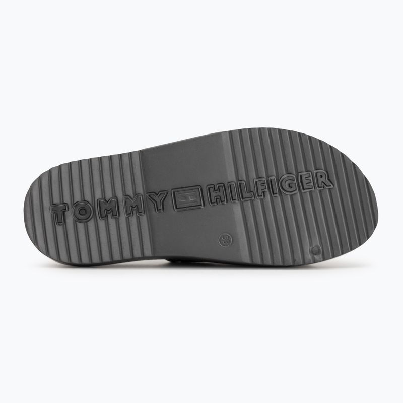 Papuci pentru femei Tommy Hilfiger Double Strap Sandal Pearl dark grey pearlized 4