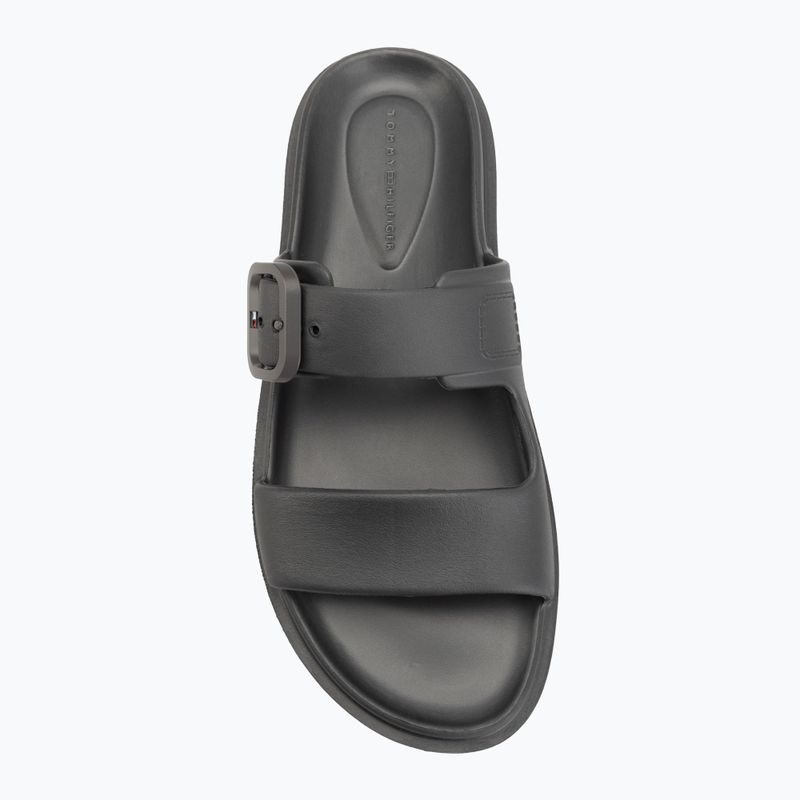Papuci pentru femei Tommy Hilfiger Double Strap Sandal Pearl dark grey pearlized 5