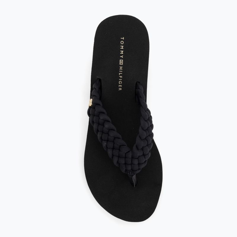 Șlapi pentru femei Tommy Hilfiger Wedge Braided Summer Sandal black 5