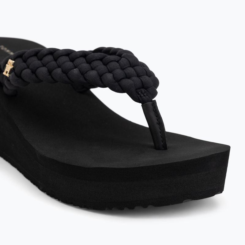 Șlapi pentru femei Tommy Hilfiger Wedge Braided Summer Sandal black 7