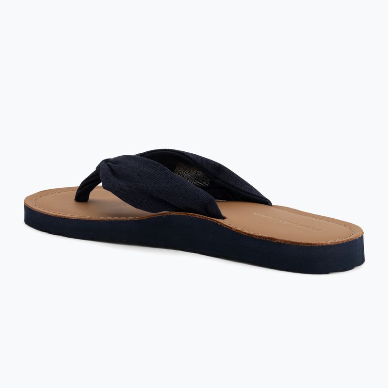 Șlapi pentru femei Tommy Hilfiger Footbed Summer Sandal Leather space blue 3