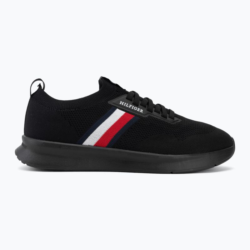Încălțăminte pentru bărbați Tommy Hilfiger Lightweight Knitted Runner black 2