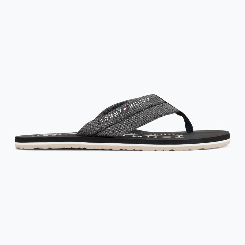 Șlapi pentru bărbați Tommy Hilfiger Chambray Beach Sandal black 2