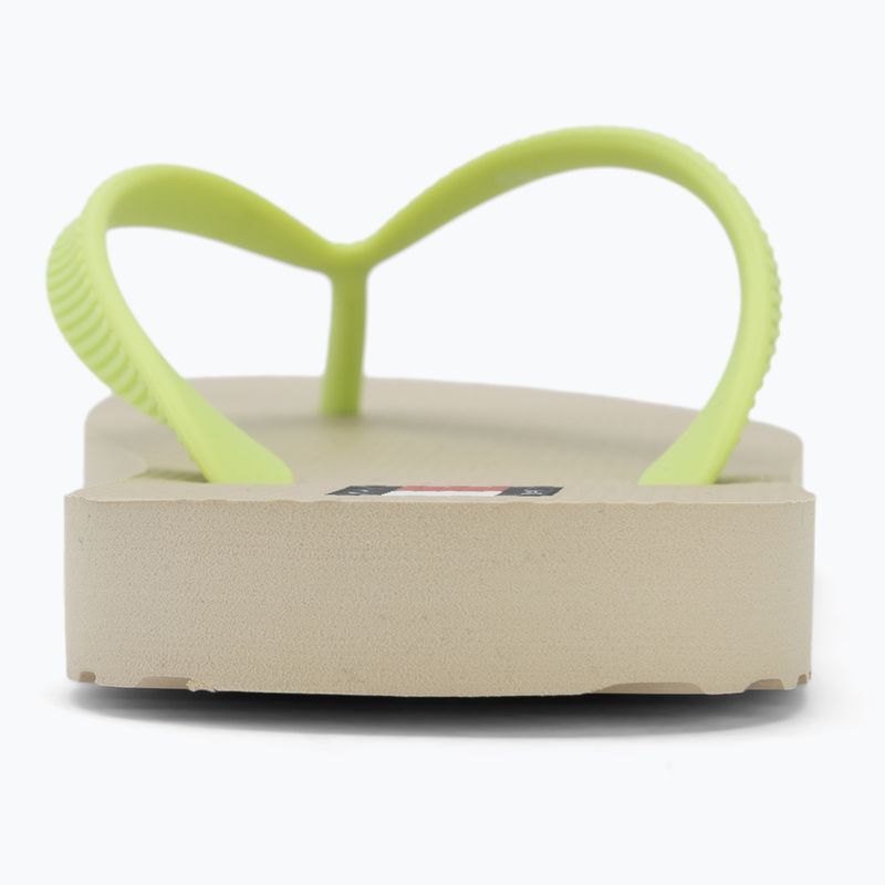 Șlapi pentru femei Tommy Jeans Logo Summer white clay/lime essence 6