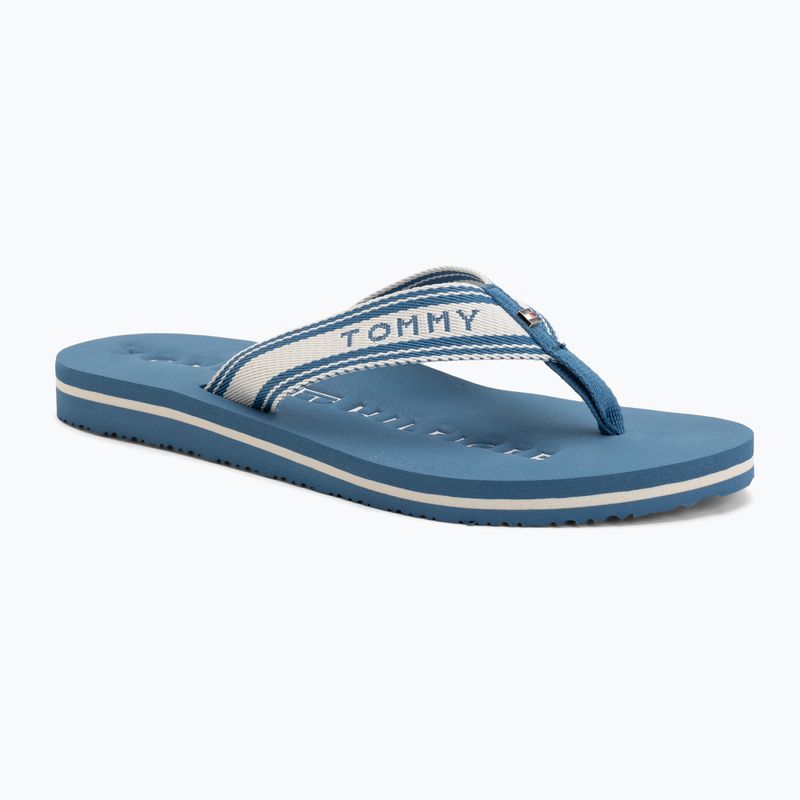 Șlapi de damă Tommy Hilfiger Webbing Summer Sandal cobalt steel