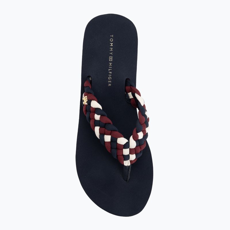 Șlapi pentru femei Tommy Hilfiger Wedge Braided Summer Sandal rwb 5