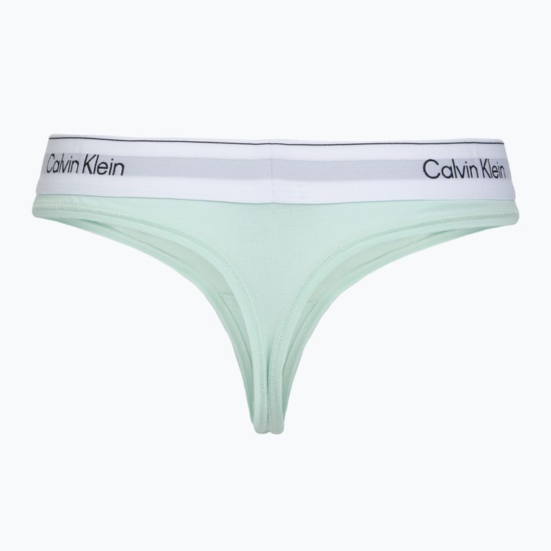 Tanga pentru femei Calvin Klein LV00QF8518 Thong feel the mint 2