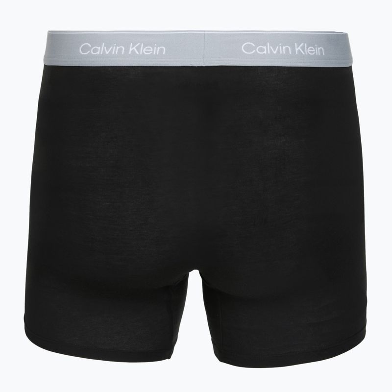 Boxeri Calvin Klein LV00NB4394 Brief 3 perechi black with/darkest spruce wb/black w 3