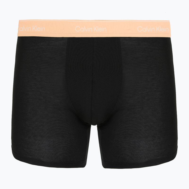 Boxeri Calvin Klein LV00NB4394 Brief 3 perechi black with/darkest spruce wb/black w 5
