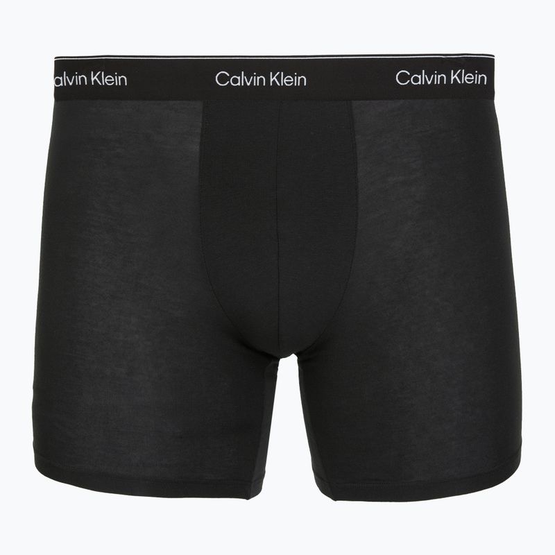 Boxeri Calvin Klein LV00NB4394 Brief 3 perechi black w/heavenly iris logo/black w 2