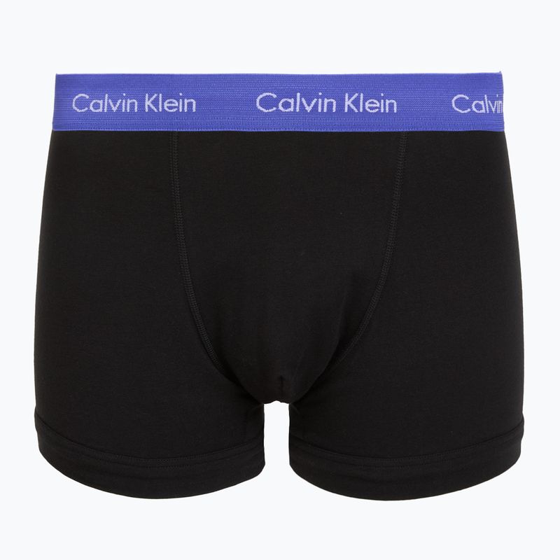 Boxeri pentru bărbați Calvin Klein 0000U2662G Trunk 3 perechi black in green bloom wb/black in da 5