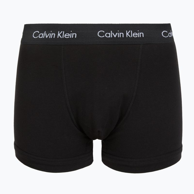 Boxeri pentru bărbați Calvin Klein 0000U2662G Trunk 3 perechi black in green bloom wb/black in da 6