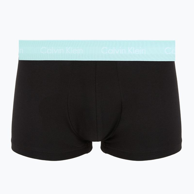 Boxeri pentru bărbați Calvin Klein 0000U2664G Low Rise Trunk 3 pairs black in plume wb/ black in misty sag 2