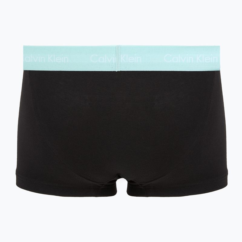 Boxeri pentru bărbați Calvin Klein 0000U2664G Low Rise Trunk 3 pairs black in plume wb/ black in misty sag 3