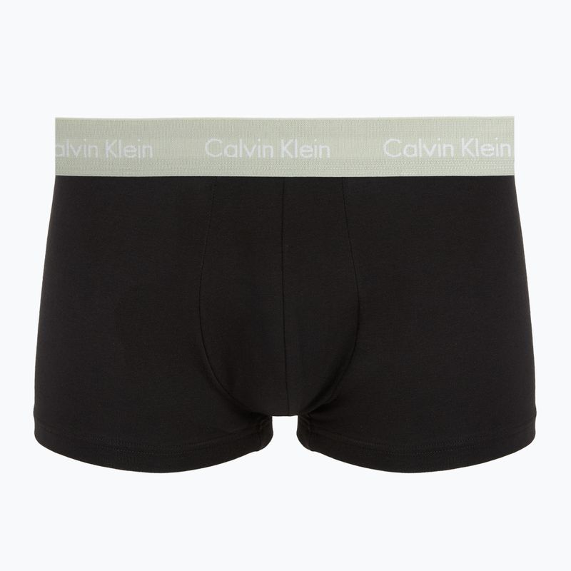 Boxeri pentru bărbați Calvin Klein 0000U2664G Low Rise Trunk 3 pairs black in plume wb/ black in misty sag 5