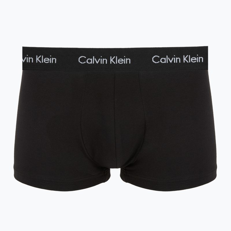 Boxeri pentru bărbați Calvin Klein 0000U2664G Low Rise Trunk 3 pairs black in plume wb/ black in misty sag 6