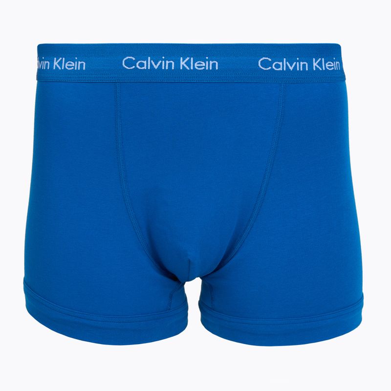 Boxeri pentru bărbați Calvin Klein 0000U2662G Trunk 3 perechi classic blue/porpoise/black 3