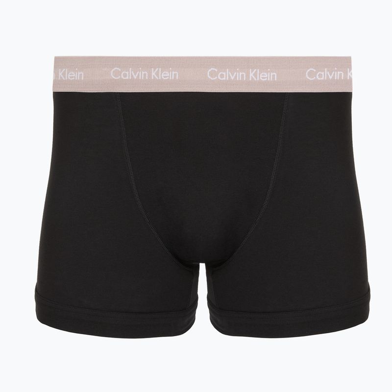 Boxeri pentru bărbați Calvin Klein 0000U2662G Trunk 3 perechi black in green bloom wb/black in da 2