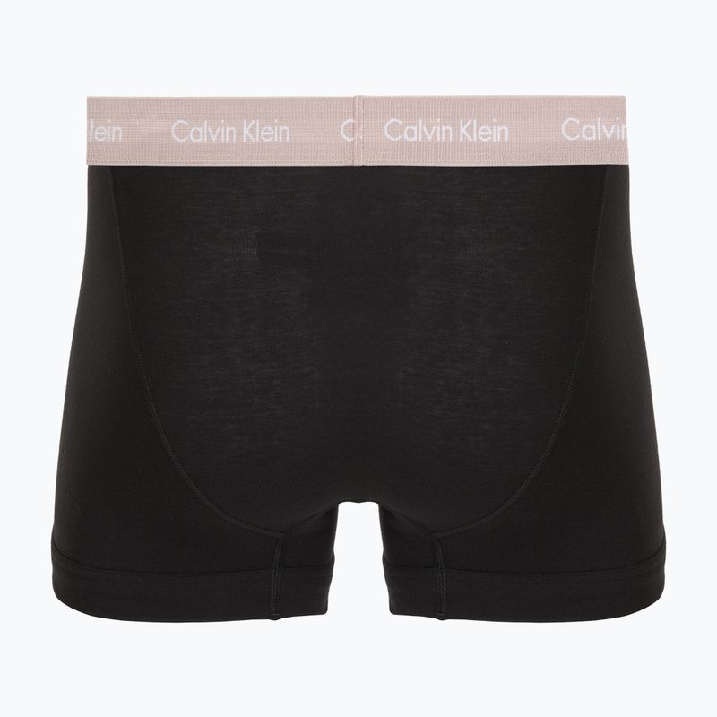 Boxeri pentru bărbați Calvin Klein 0000U2662G Trunk 3 perechi black in green bloom wb/black in da 5
