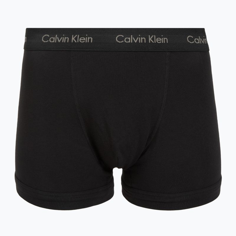 Boxeri pentru bărbați Calvin Klein 0000U2662G Trunk 3 perechi of black bodies and wbs with driftwood 5