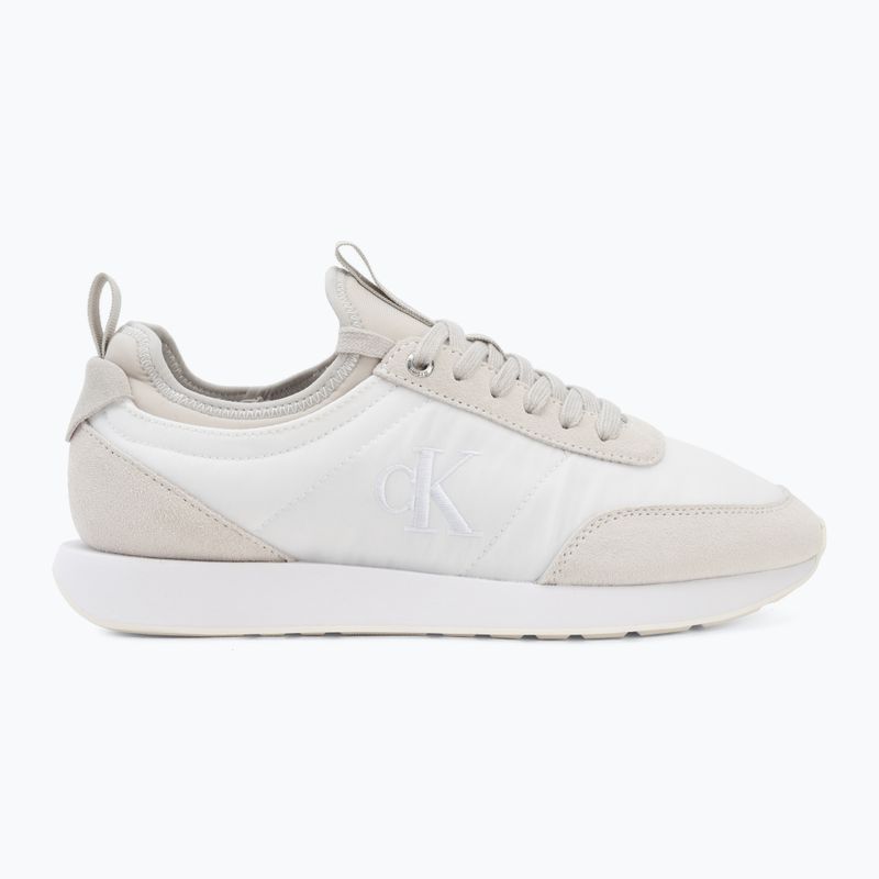 Încălțăminte pentru bărbați Calvin Klein YM0YM01414 Retro Runner Sock Laceup Mix mat bright white/light grey 2