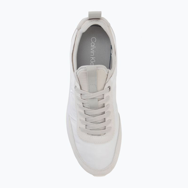 Încălțăminte pentru bărbați Calvin Klein YM0YM01414 Retro Runner Sock Laceup Mix mat bright white/light grey 5