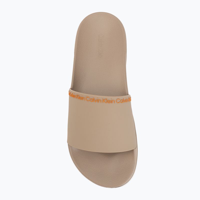 Șlapi pentru bărbați Calvin Klein HM0HM02108 Ess Institutional Cv nomad/vivid tangerine 5