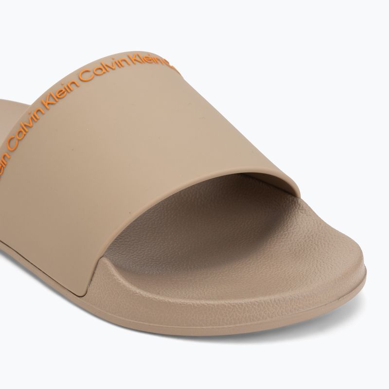 Șlapi pentru bărbați Calvin Klein HM0HM02108 Ess Institutional Cv nomad/vivid tangerine 7