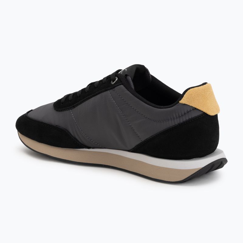 Încălțăminte pentru bărbați Calvin Klein HM0HM02212 Retro Runner Bans Leather Suede black/iron gate/amber gold 3