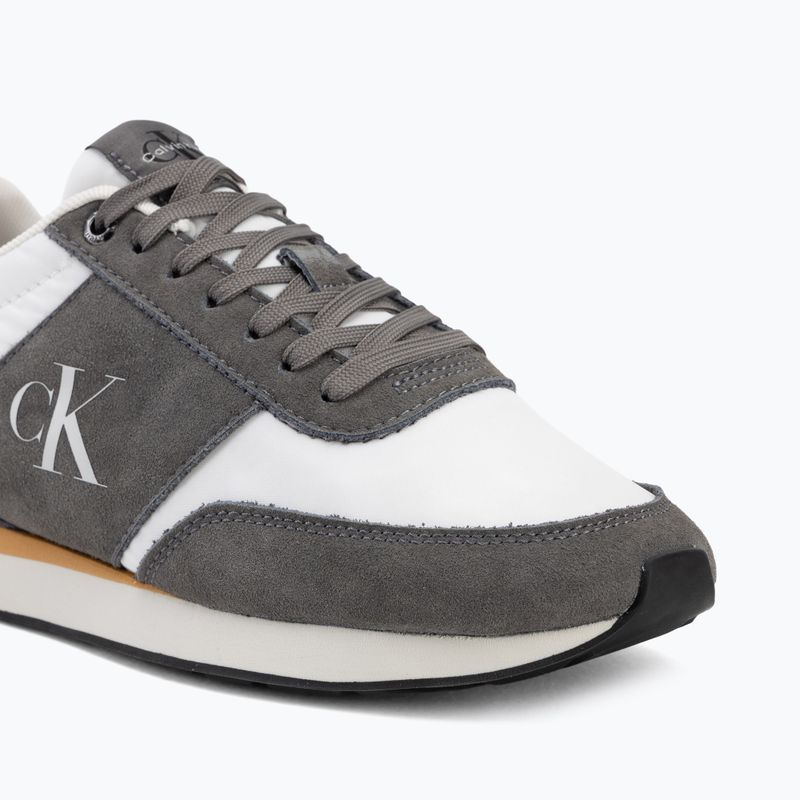 Încălțăminte pentru bărbați Calvin Klein HM0HM02212 Retro Runner Bans Leather Suede granite gray/white/rhubarb 7