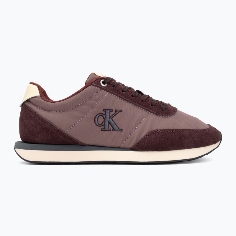 Încălțăminte pentru bărbați Calvin Klein YM0YM01361 Retro Runner Ess Mix Mat bordeaux/peppercorn/vanilla 2