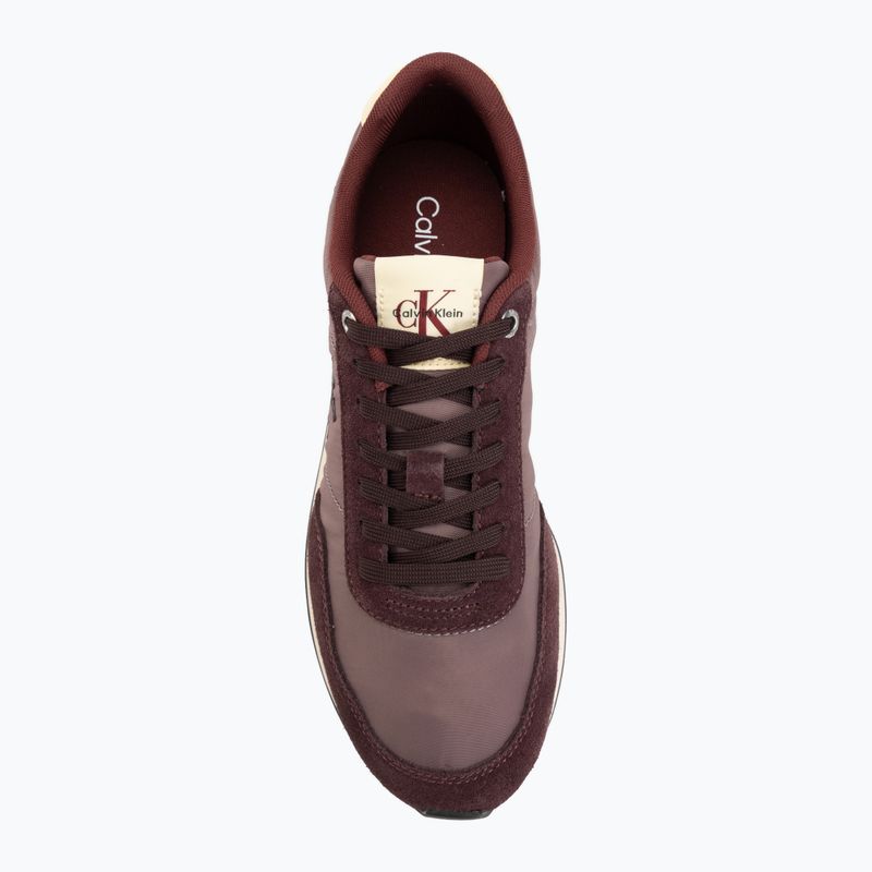 Încălțăminte pentru bărbați Calvin Klein YM0YM01361 Retro Runner Ess Mix Mat bordeaux/peppercorn/vanilla 5