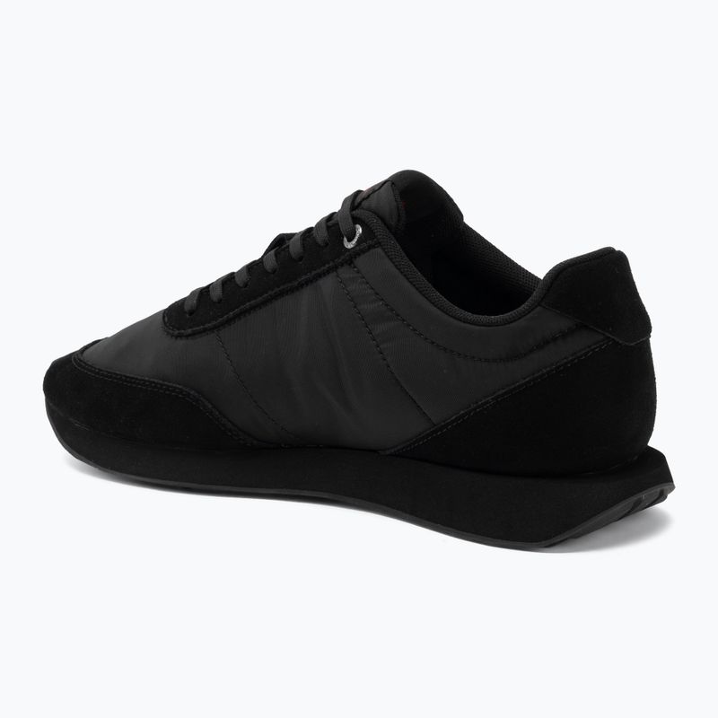 Încălțăminte pentru bărbați Calvin Klein HM0HM02212 Retro Runner Bans Leather Suede triple black/adrenaline rush 3