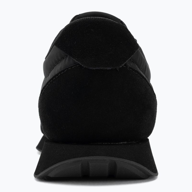 Încălțăminte pentru bărbați Calvin Klein HM0HM02212 Retro Runner Bans Leather Suede triple black/adrenaline rush 6